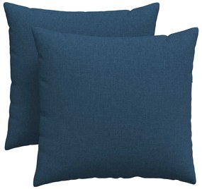 vidaXL Travesseiros de Sofá 2 pcs Azul 45 x 45 cm tecido