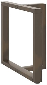 Pés de mesa de jantar em forma de T, 2 peças, preto, 70x35x(72-73) cm,