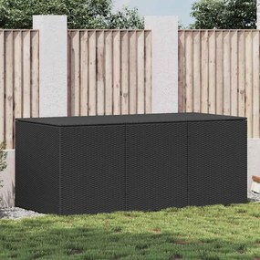vidaXL Caixa de arrumação para jardim 180x90x70 cm vime PE preto