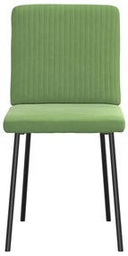 Cadeiras de jantar 2 pcs veludo verde-claro