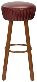 Bancos de bar 2 pcs couro artificial castanho