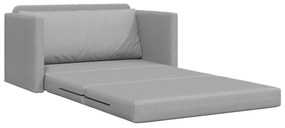 Sofá Cama de Chão 2-em-1 Cinzento-claro 124x71x78 cm Tecido