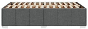 Estrutura de cama sem colchão cinza escuro 120x190 cm tecido