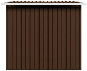 Abrigo de jardim 194x121x181 cm aço castanho