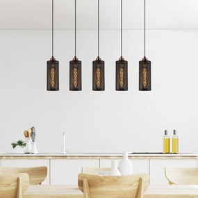 Candeeiro de Teto Amasra – Preto Bronze – 80 x 10 cm