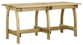 vidaXL Mesa de jardim 160x74x75 cm madeira de pinho impregnada
