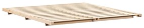 Estrutura de cama de chão Castanho 180 x 220 cm