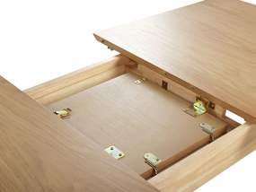 Mesa de refeição extensível em madeira castanha clara 120/150 x 75 cm MADOX Beliani
