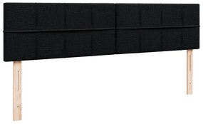 Estrutura de cama otomana com colchão 200x200 cm tecido preto