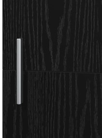 Aparador Carvalho Preto 45x42.5x185 cm Madeira Engenheirada