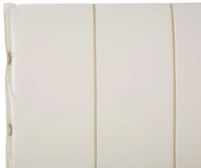 Cama de casal em pele sintética creme 160 x 200 cm BETIN Beliani