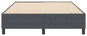 Cama Box vidaXL Cinza Escuro 160x200 cm Tecido de Veludo