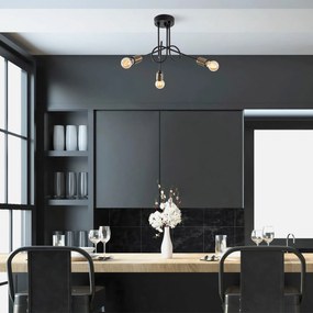 Candeeiro de Teto Viraj – Preto Antigo – 46 x 46 cm