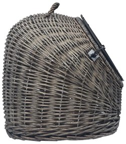Transportadora p/ gatos 50x42x40 cm salgueiro natural cinzento