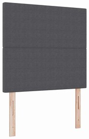 Cabeceira LED vidaXL Cinza Escuro 100 cm em Tecido Corduroy
