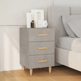 vidaXL Mesa de cabeceira 40x40x66 cm derivados madeira cinza cimento