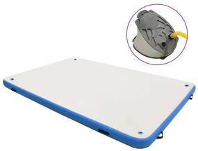 92722 vidaXL Plataforma flutuante insuflável 300x150x15 cm azul e branco