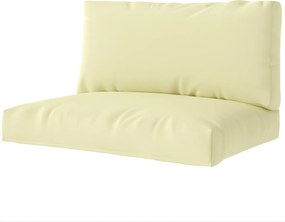 Almofadas para paletes (NÂO INCLUIDAS) de exterior, 2 lugares, almofadas de assento para paletes Euro, laváveis, 120 x 80 cm e 120 x 45 cm, bege