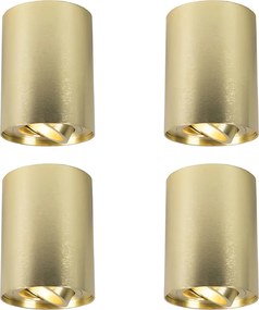 Conjunto de 4 focos dourado/latão ajustáveis - Rondoo up