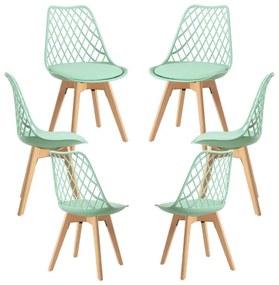Pack 6 Cadeiras Mima - Verde Jade