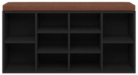 Banco sapateira 103x30x48 cm derivados de madeira preto