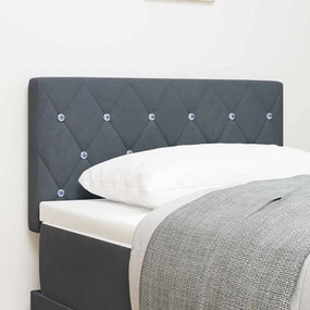 vidaXL Cabeceira de Veludo Argyle Manual Cinza Escuro 80 cm Veludo