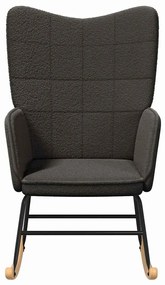Cadeira Relaxante vidaXL Cinza Escuro em Tecido Lã Curly