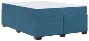 Estrutura da Cama Outros Azul escuro 160 x 200 cm Veludo