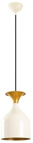 Candeeiro de Teto Sivani – Branco e Dourado – Diâmetro 17 cm, Altura 1