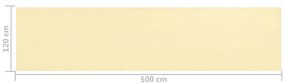 Tela de varanda 120x500 cm PEAD bege