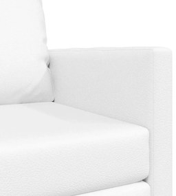Sofá Cama de Chão 2 em 1 Branco 74x77x81 cm Couro Sintético