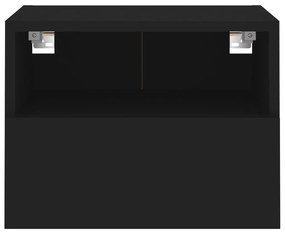 Móveis de parede p/ TV 2 pcs 40x30x30cm derivados madeira preto