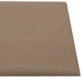 Painel parede 12pcs 30x30cm couro artificial 1,08 m² cappuccino