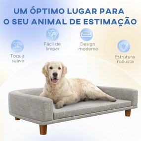 PawHut Sofá para Cães Cama Elevada para Cães Estofada com Almofada Lav