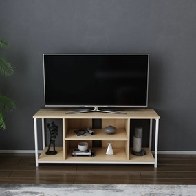 Móvel TV Rinaldo – Branco Carvalho – 120 cm x 35 cm x 50,8 cm