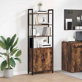 vidaXL Gabinete de Livros Carvalho Defumado 60 x 24 x 161 cm
