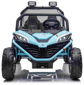 Carro elétrico para Crianças 24V 2 Lugares Buggy FASTER Rodas de EVA, Assento de couro Azul