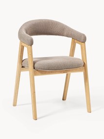 Cadeira de jantar estofada com braços Nik