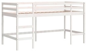 Cama alta p/ criança c/ cortinas 90x190 cm pinho maciço rosa