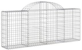 Cestos gabião arqueados 13pcs 200x30x80/100cm ferro galvanizado
