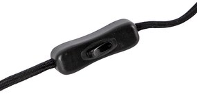 Candeeiro de mesa design preto com vidro fumê - Dome