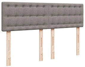 Cama com molas/colchão 160x200 cm tecido castanho-acinzentado