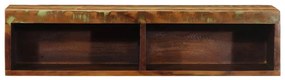 Armário de TV para parede 80x30x19 cm madeira recuperada maciça