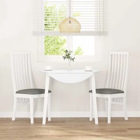 Cadeiras de jantar com almofadões 2 pcs madeira maciça branco