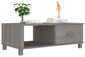 Mesa de centro HAMAR 100x55x35 cm pinho maciço cinza-claro