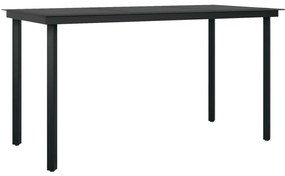 5 pcs conjunto de jantar p/ jardim c/ almofadões vime PE/vidro