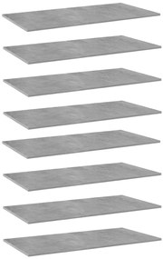 vidaXL Prateleiras estante 8pcs 80x30x1,5cm contrapl. cinzento cimento
