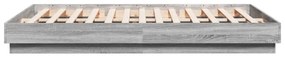 Estrutura de cama 150x200 cm derivados de madeira cinza sonoma