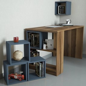 Secretária Box – Nogueira – 120x75x65 cm