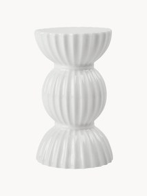 Castiçal em porcelana com superfície canelada Tura